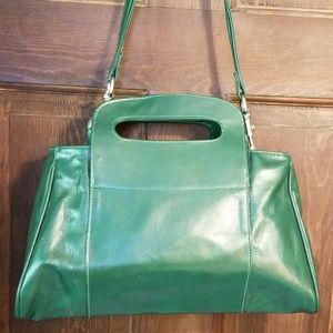 COPY - VTG.KELLY GREEN BAG.MADE IN ITALY FOR SEARS